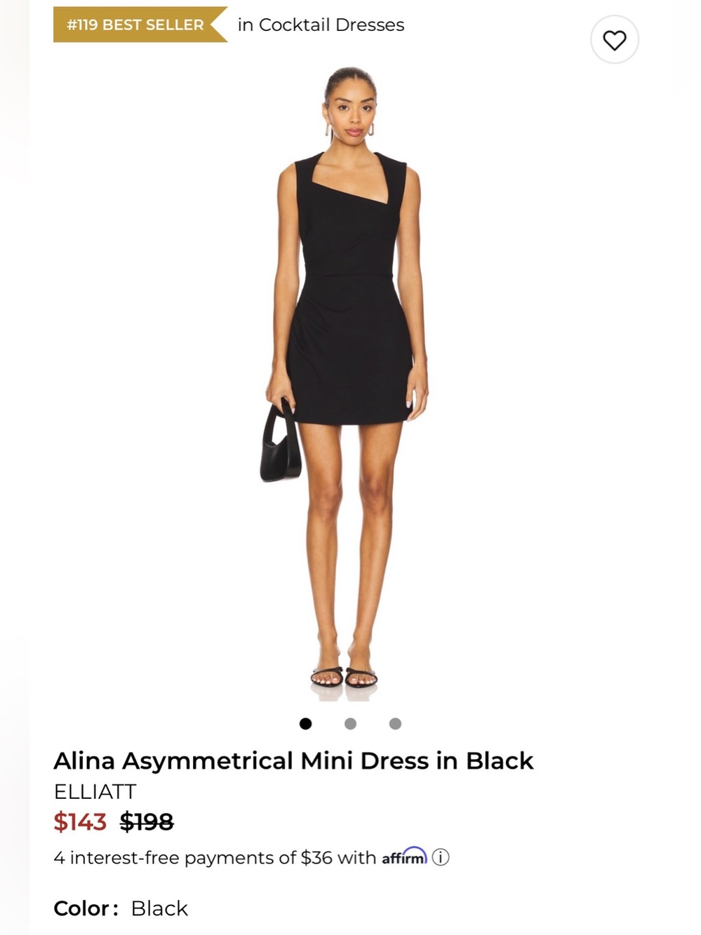 Revolve black mini dress